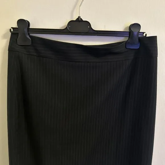 Ann Taylor Size 8 Navy Pinstripe Pencil Skirt Knee Length Work Office - Picture 4 of 8